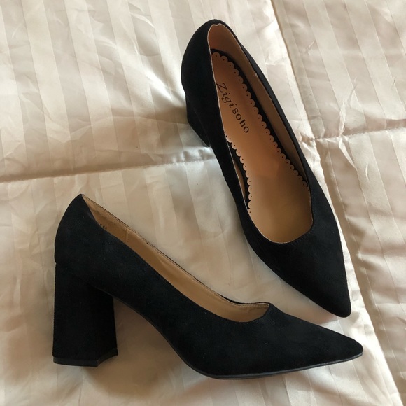 NWOT Royals Suede Block Heel Pump - Picture 5 of 6